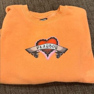 PLAYBOY Orange sweatshirt size XL and sweatpants size L